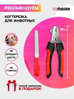 Отзыв на Когтерезка для животных, кошек, собак / ножницы для стрижки когтей / когтерез для груминга / 16 см