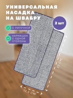 Отзыв на Насадка для швабры сменная, из микрофибры, с кармашком, тряпка для мытья пола, стен, парогенератора