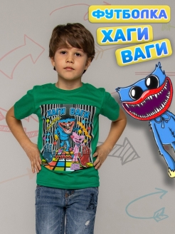 Отзыв на Футболка детская, Хагги Вагги и Кисси Миссии, Huggy Wuggy, яркая майка, с принтом, модная, тренд