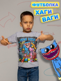 Отзыв на Футболка детская, Хагги Вагги и Кисси Миссии, Huggy Wuggy, яркая майка, с принтом, модная, тренд