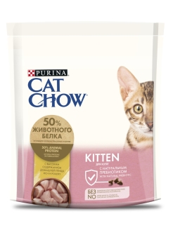 Отзыв на Сухой корм Cat Chow для котят, с высоким содержанием домашней птицы, 400 г