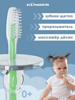 Отзыв на Зубная щеточка силиконовая массажер для десен прорезыватель для первых зубов съемный ограничитель