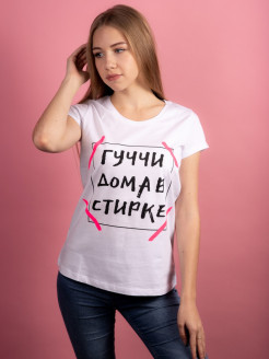 Отзыв на Футболка женская/ Футболка с принтом/ Белая футболка/ Базовая футболка/ Спортивная футболка