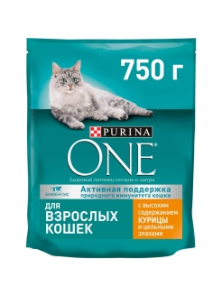 Отзыв на Сухой корм для кошек с курицей и цельными злаками 750 г