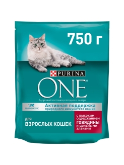 Отзыв на Сухой корм для кошек с говядиной с цельными злаками 750 г