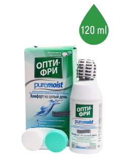 Отзыв на Раствор для контактных линз Alcon Opti-Free PureMoist, 120 мл, 240 мл + контейнер (СРОК ДО 08.2022)