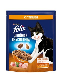 Отзыв на Сухой корм Двойная Вкуснятина для взрослых кошек, с птицей, 200г