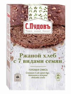 Отзыв на Готовая смесь С.Пудовъ " Ржаной хлеб с 7 видами семян", 500 г