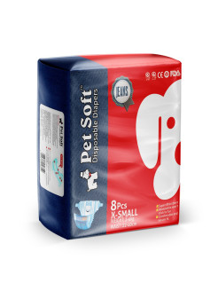 Отзыв на Одноразовые впитывающие подгузники для животных PET SOFT JEAN DIAPER размер XS 8 штук