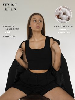 Отзыв на Топ женский/базовый/хлопковый/чёрный