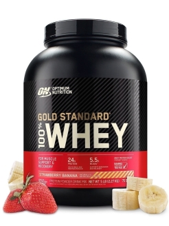 Отзыв на Протеин Gold Standard 100% Whey 5 lb (2270 г.) - Клубника-банан